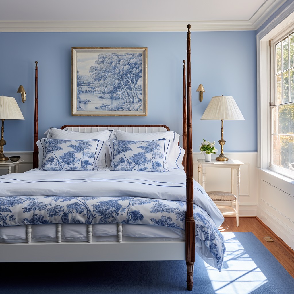 Blue Tranquillity for the Bedroom - White Blue Interior Design