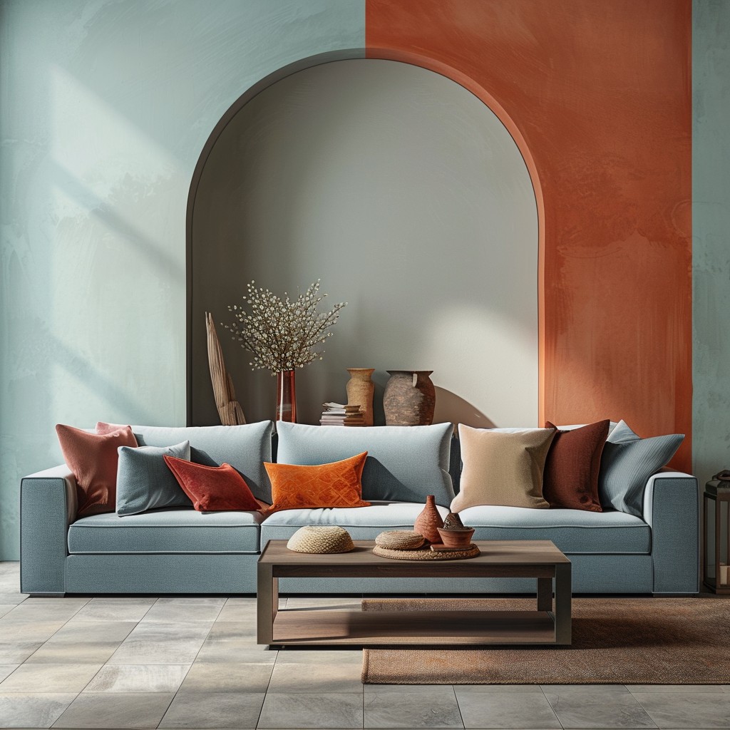 Bold Light Blue Goes with What Color - Rugged Terracotta
