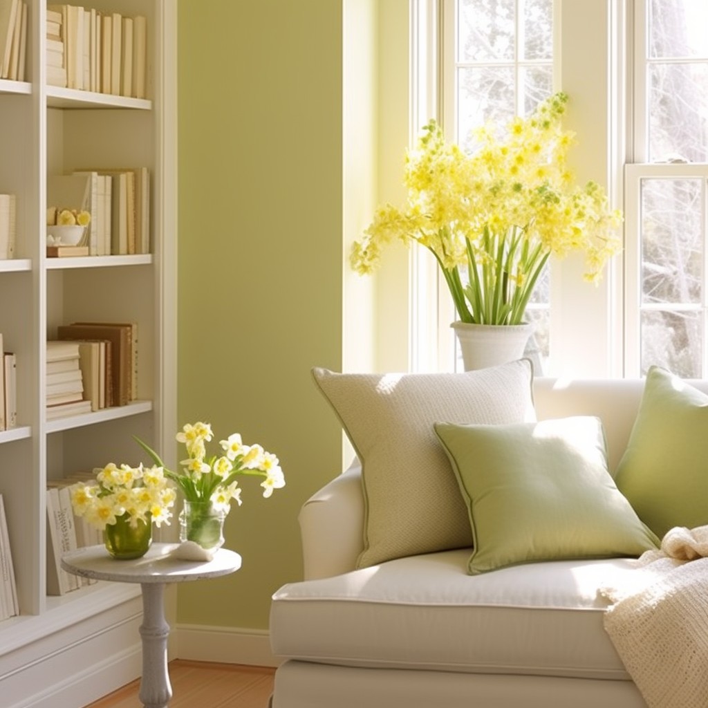 Celery Green and Daffodil Yellow Combination Wall Paint