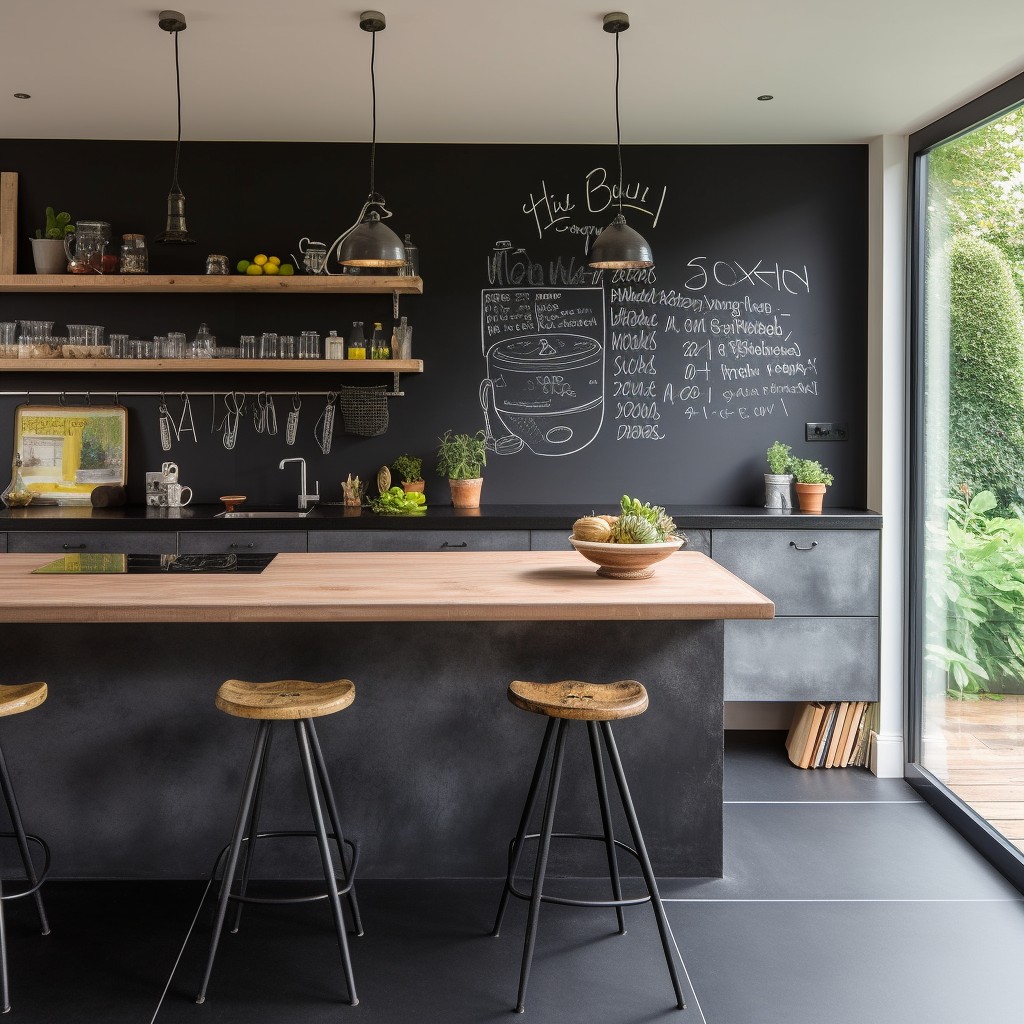 Chalkboard Walls for a Functional Flair - Kitchen Wall Decor