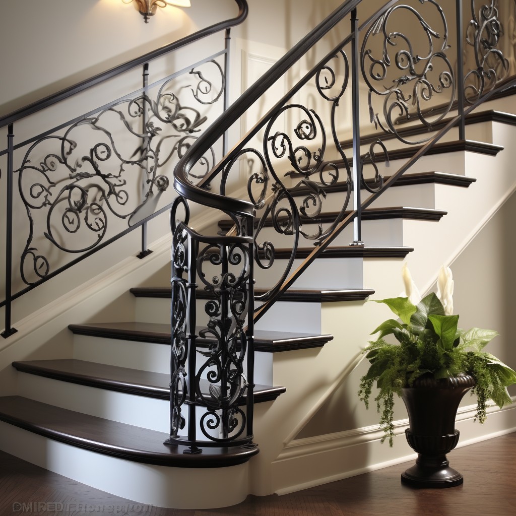 Classic Wrought Iron - Stair Railing Color Ideas