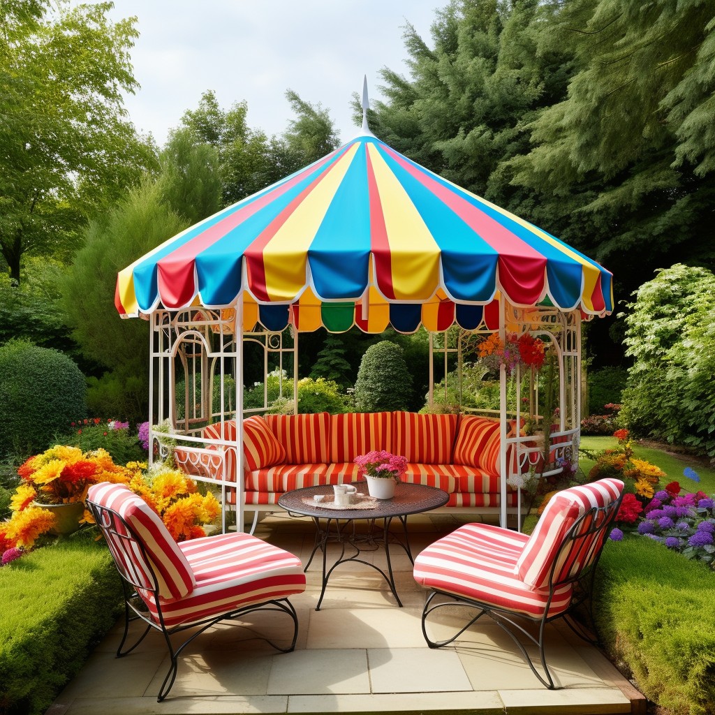 Colourful Gazebo Decor Ideas for Garden