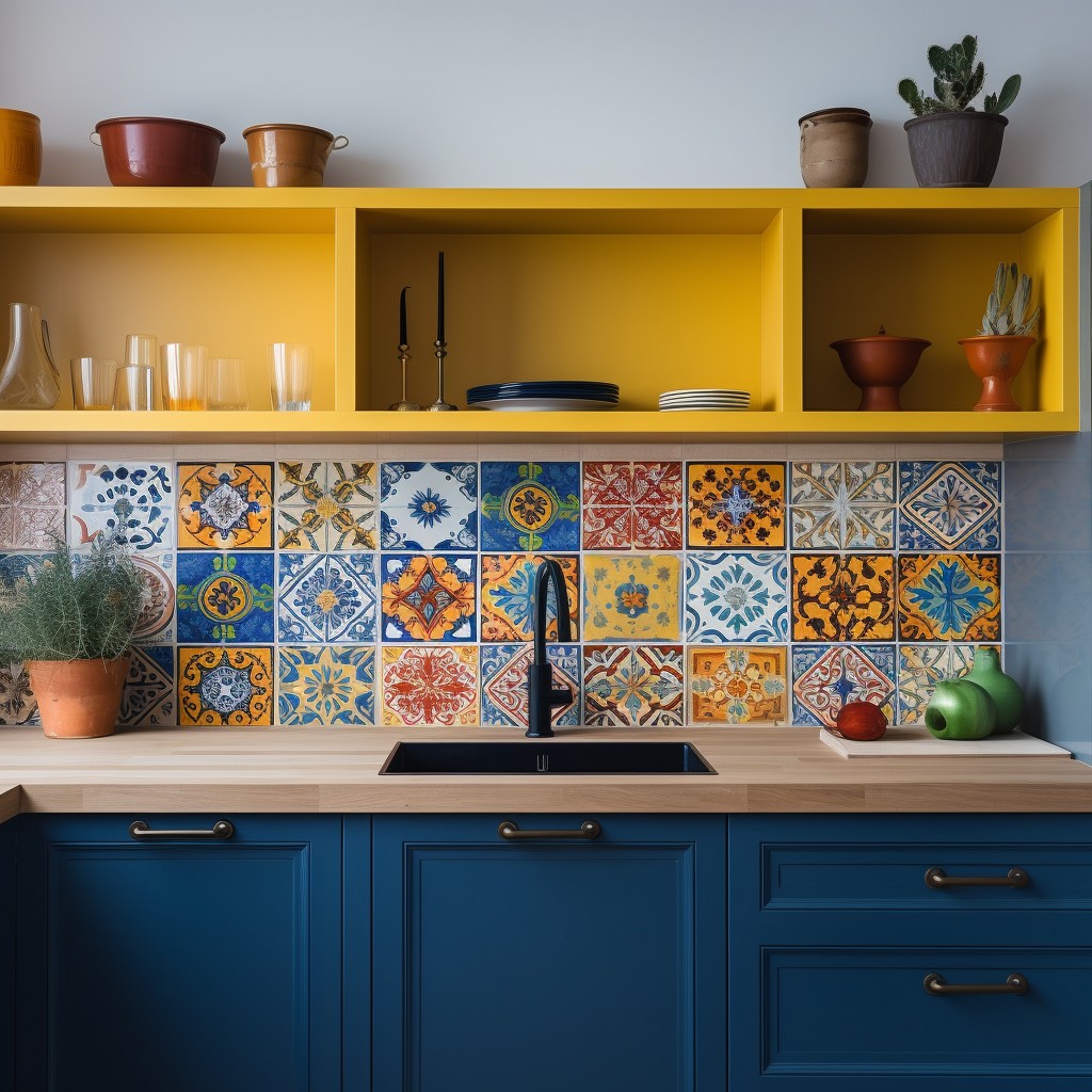 Colourful Tile Patterns for Vibrant Backsplashes - Kitchen Wall Hanging Decor