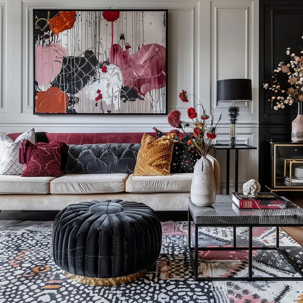 Combining Textures and Patterns - Living Room Decor Ideas