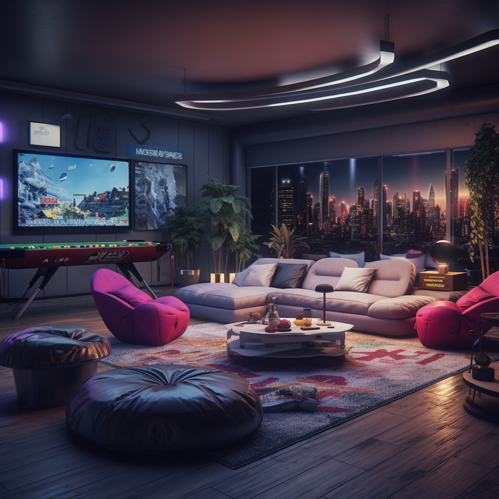 Comfortable Gaming Lounges - Interior Decorating Games