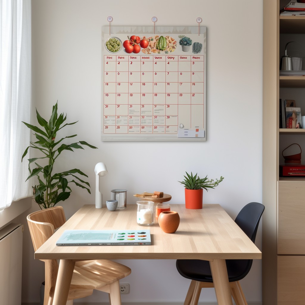 Customised Calendar - Kitchen Wall Drawing Ideas