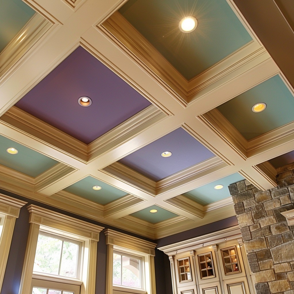 DIY Contemporary Modern Coffered Ceiling