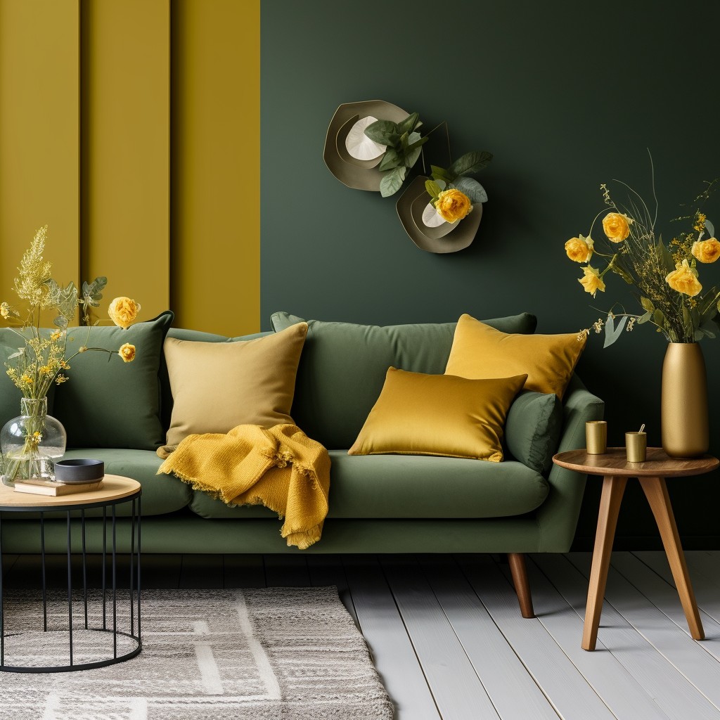 Earthy Olive and Mustard Yellow Green Combination