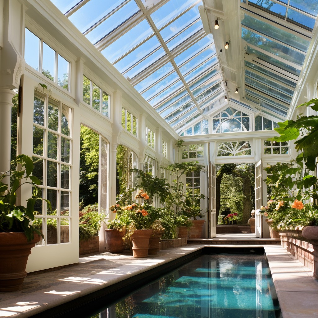 English Garden Conservatory - Indoor Swimming Pool In A House