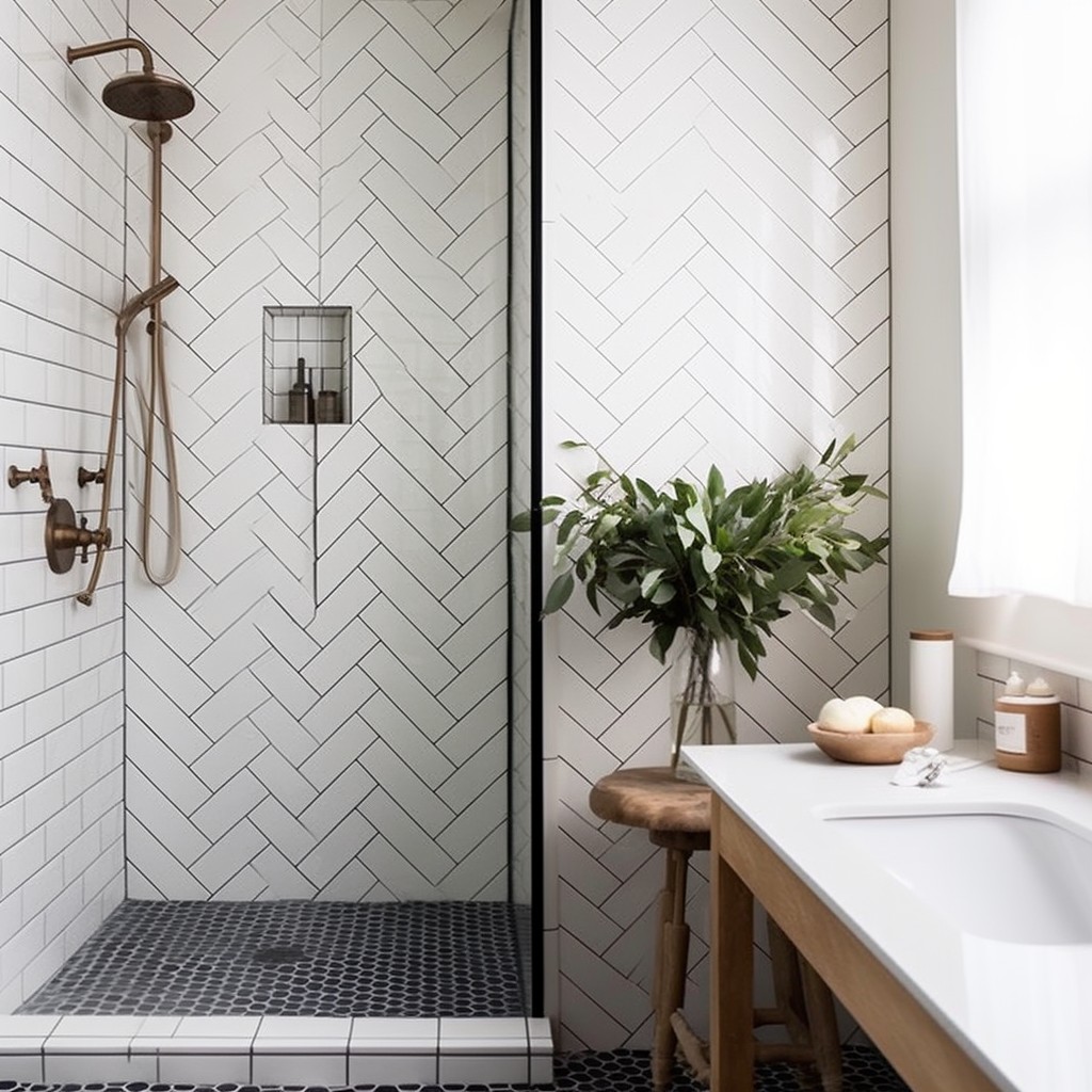 Enhance With Traditional Subway Tile - Bathroom Shower Ideas