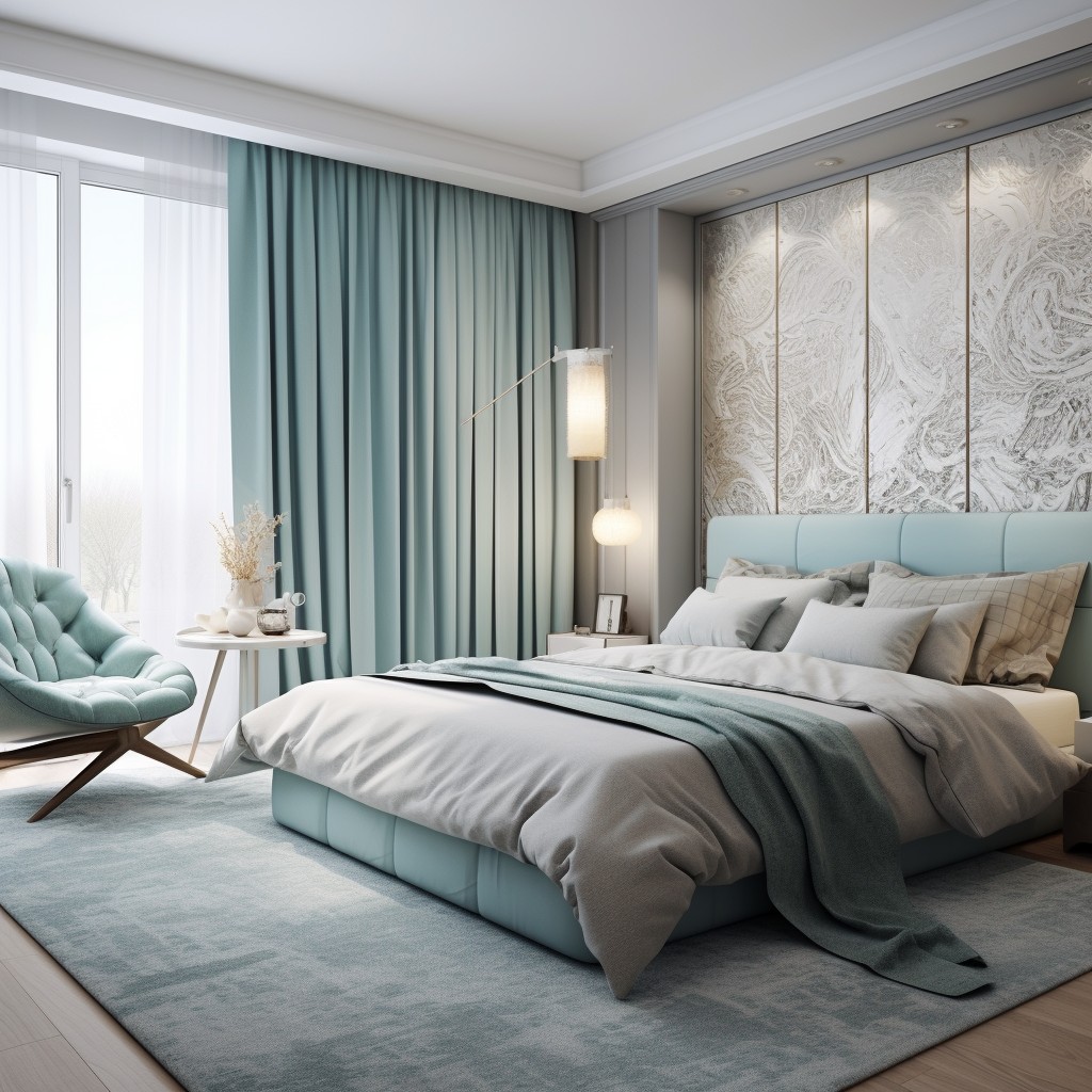 Enwrap Your Bedroom with the Shades of Grey and Blue Colour - Sky Blue and Soft Grey