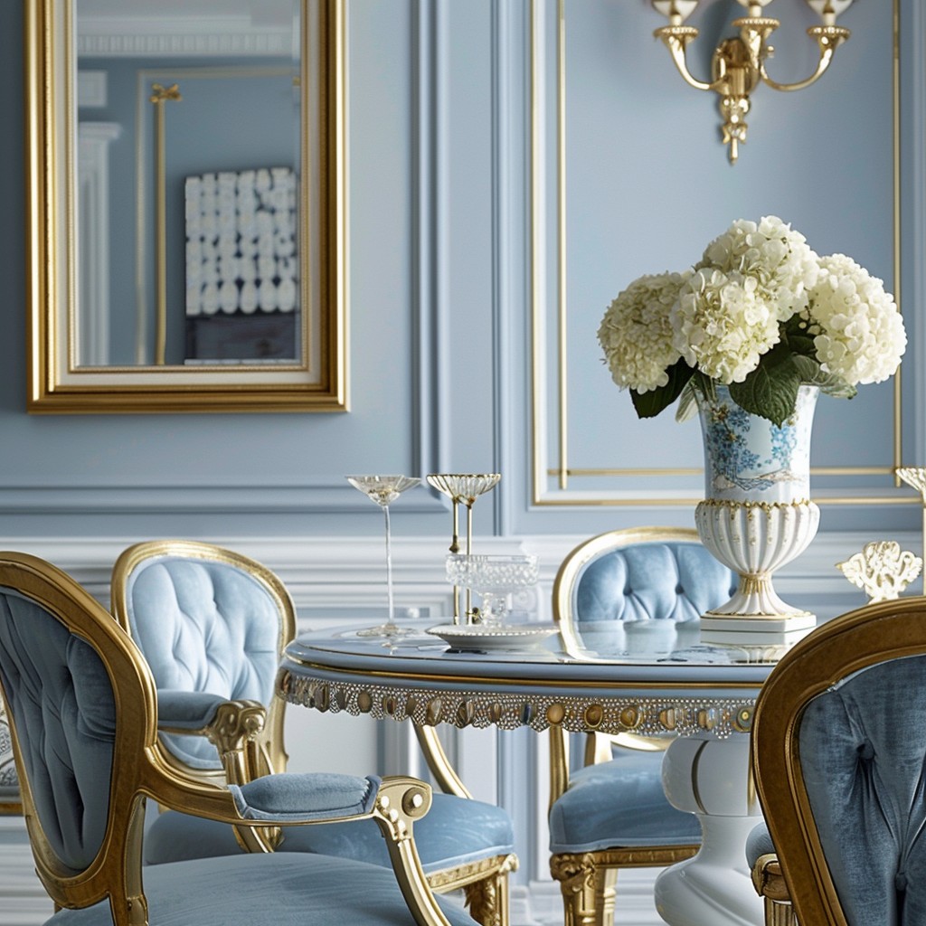 Experience the Regal Colors That Match with Light Blue - Gold