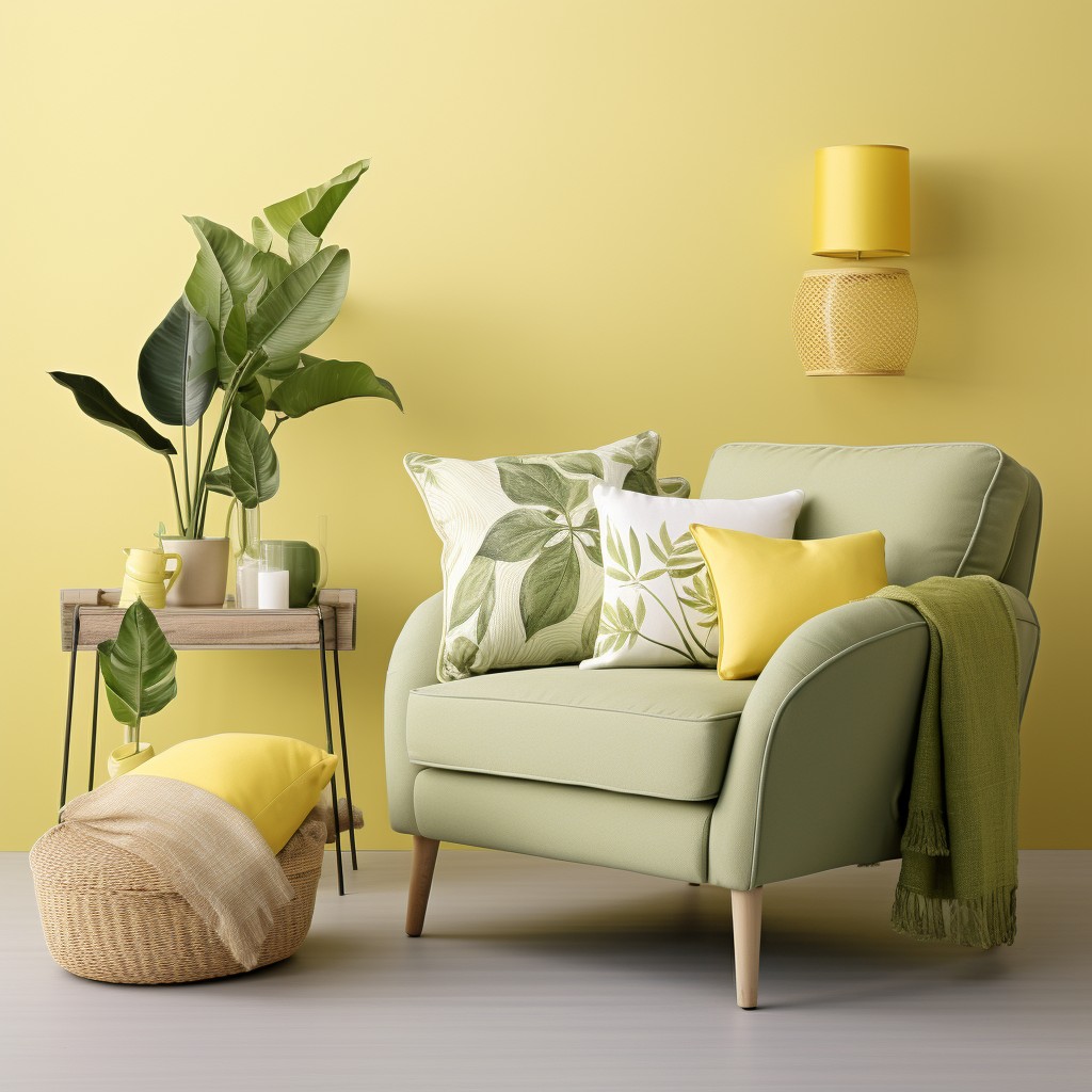 Fern Green and Citron Yellow Mix Color Combination