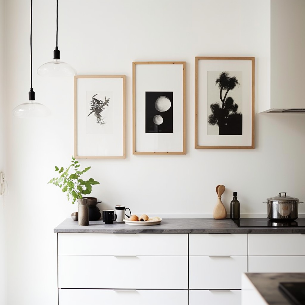 Floating Frames for a Minimalist Touch - Kitchen Side Wall Design