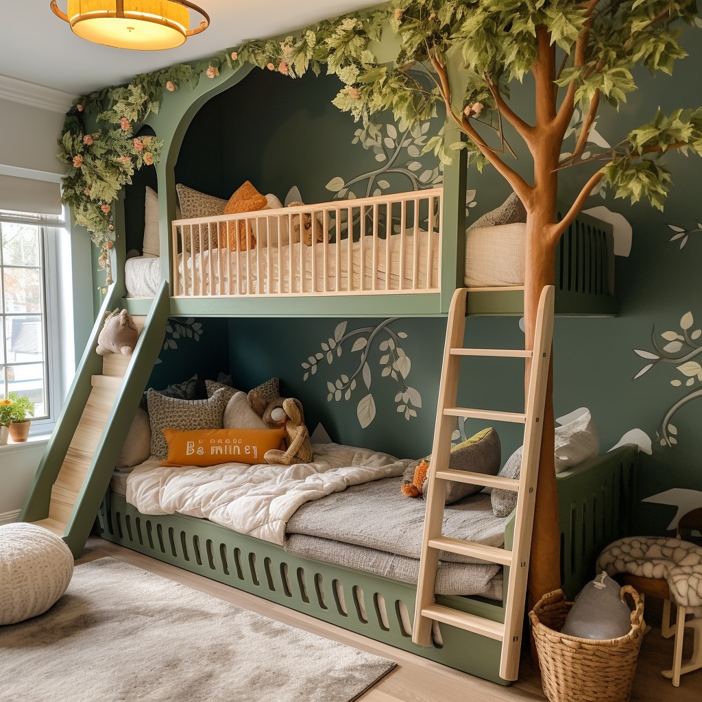 Garden-theme- Bunk Beds For Small Rooms