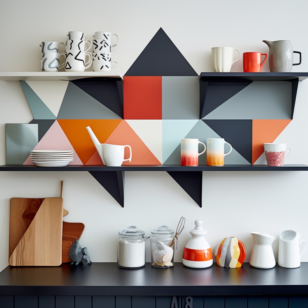 Geometric Shapes for Visual Interest - Kitchen Wall Design