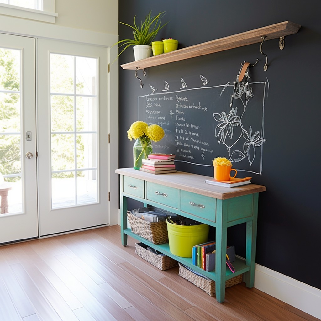 Hallway Chalkboard Wall Design Ideas - How To Make A Chalkboard