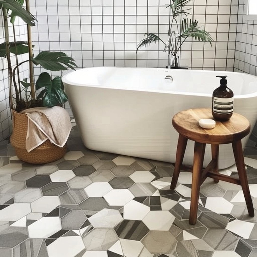 Hexagon Hive - Best Flooring For Bathroom