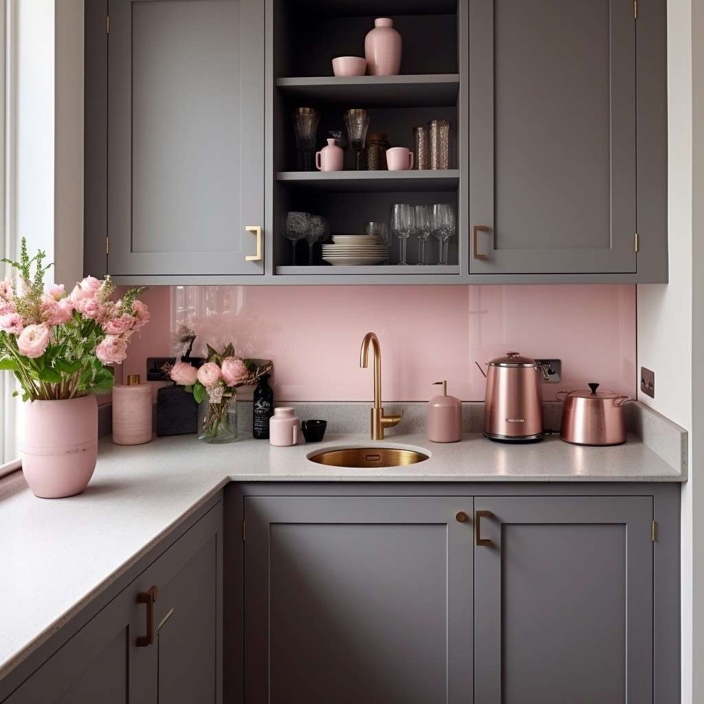 In Your Kitchenette - Pink And Grey Color Palette
