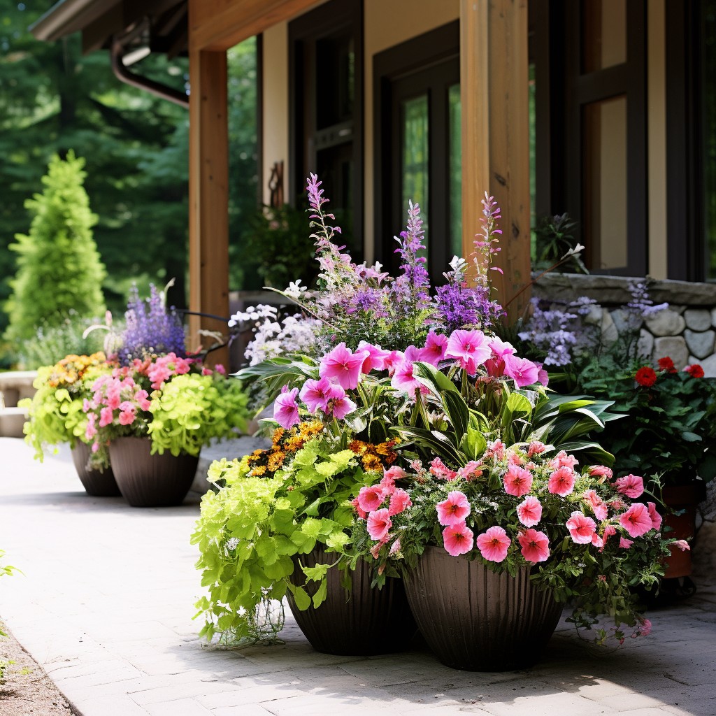 Incorporate Containers - Front Lawn Design Ideas