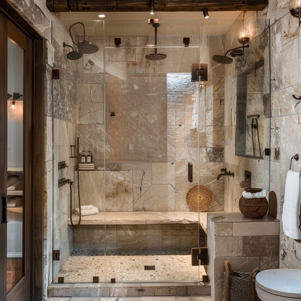 Incorporate Stones - Shower In Bathroom Ideas