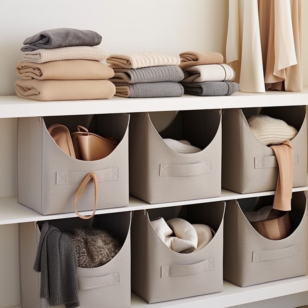 Incorporate Storage Bins - Very Small Closet Organization Ideas