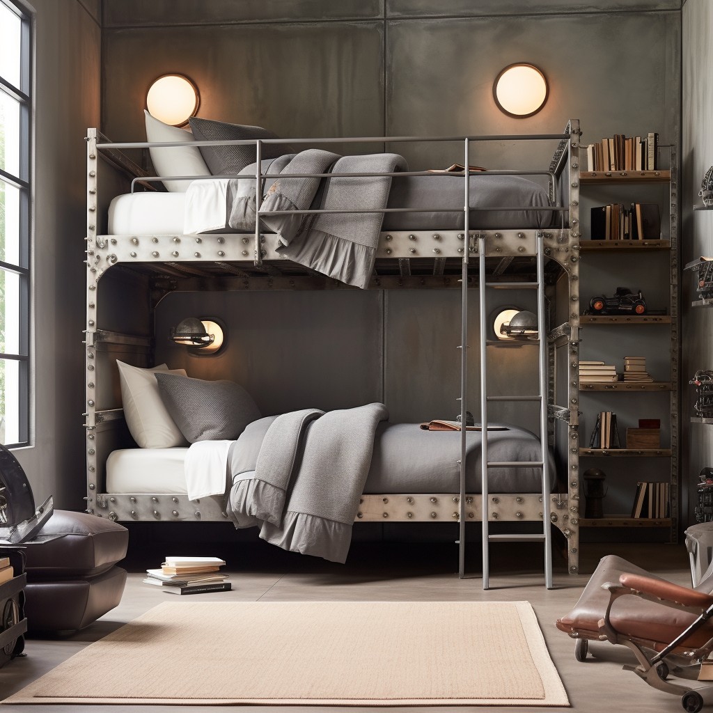 Industrial Interior Design- Bunk Bed Room