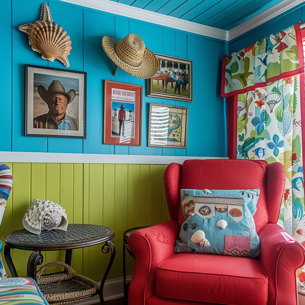 Infusing Individuality - Green And Blue Combination Wall Paint