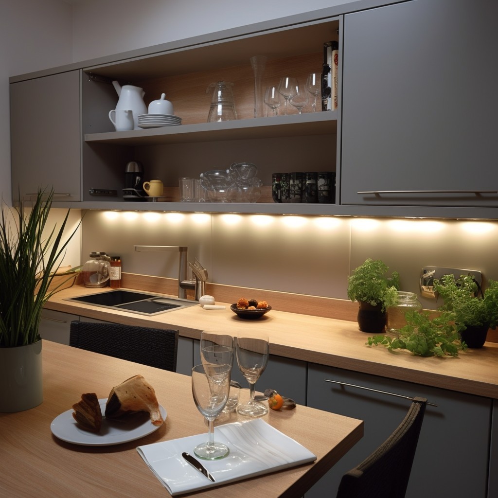 Intelligent Lighting for Function and Mood  Utility Area In Kitchen
