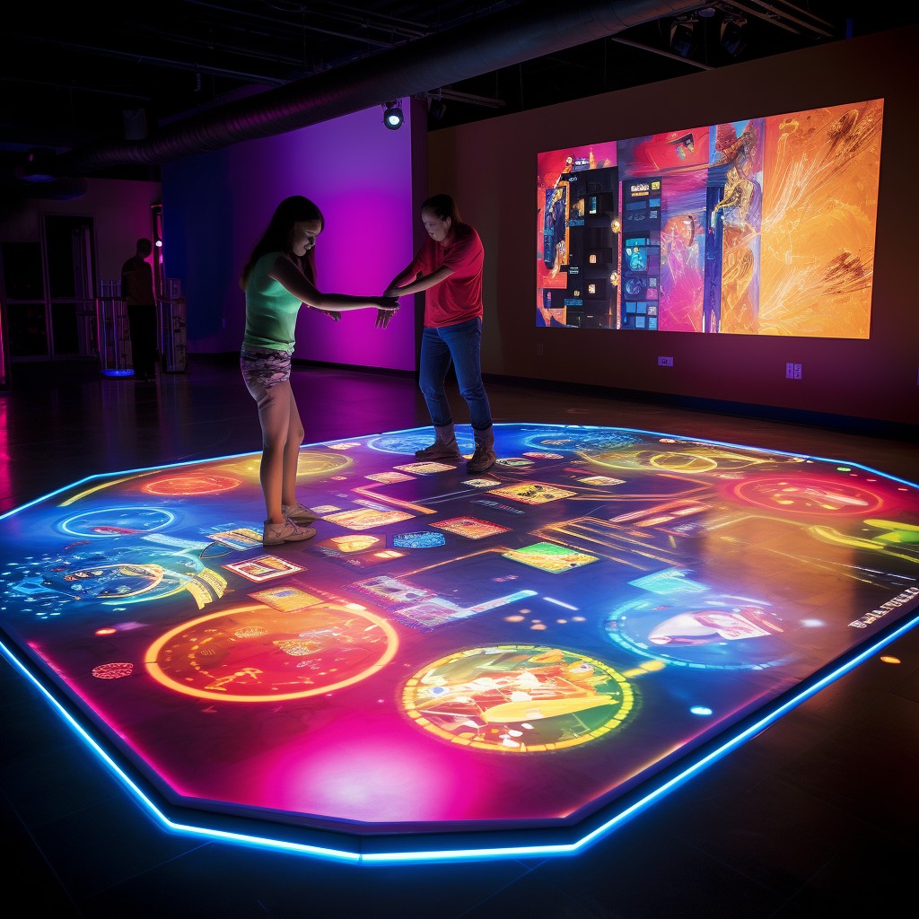 Interactive Floor Projection - Beautiful Gaming Room