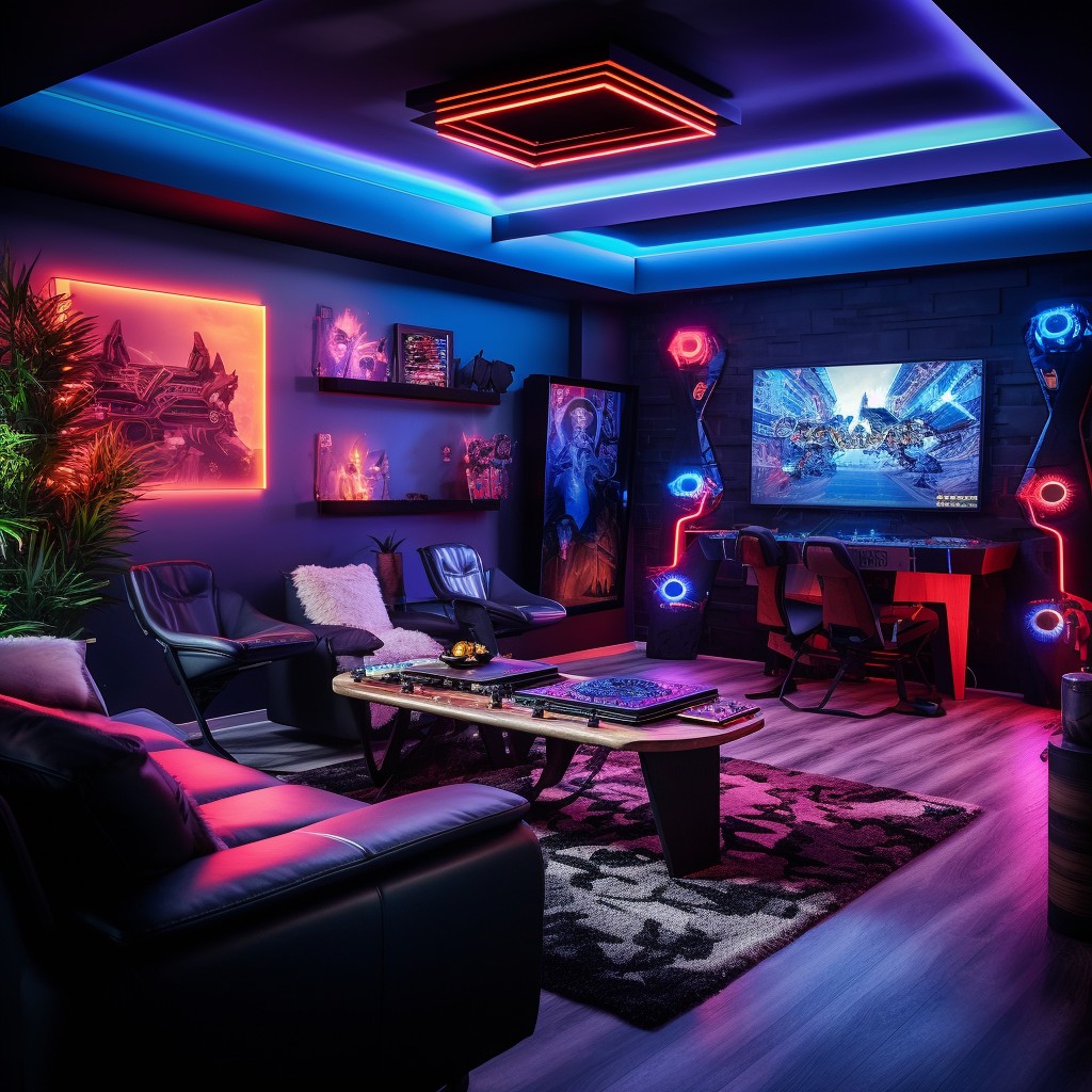 Interactive LED Lighting - Game Room Theme