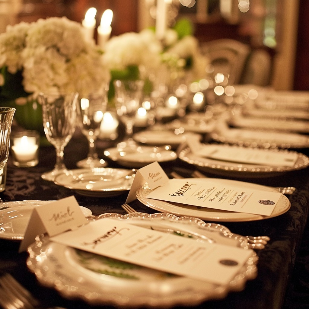 Interactive Place Cards - Elegant Dinner Party Table Decor