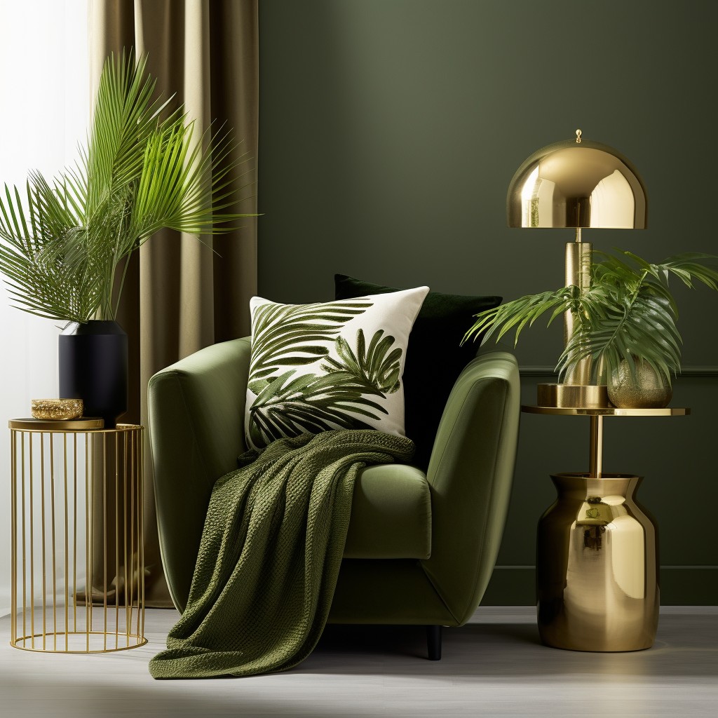 Luxurious Touch of Colors That Go with Olive Green and Gold 