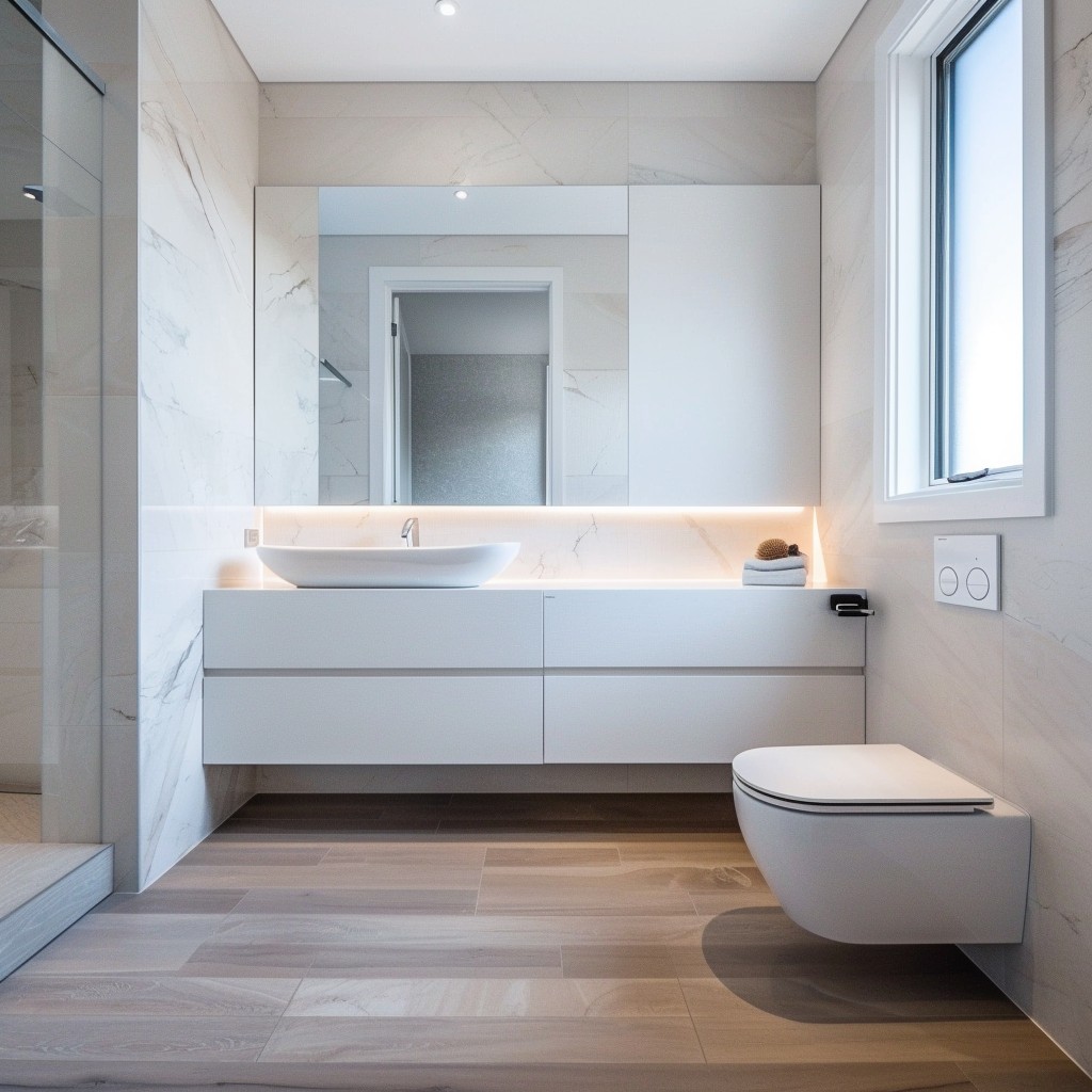 Minimalist Marvels - Contemporary Bathroom Decor Ideas
