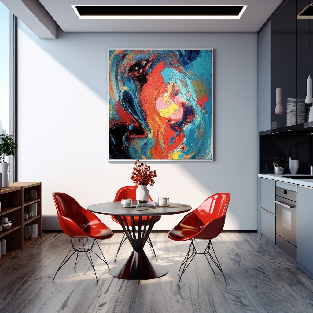 Modern Art for a Bold Statement - How To Decorate Kitchen