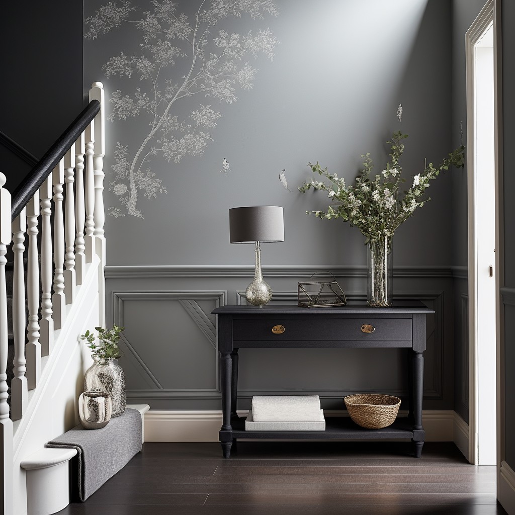 Monochromatic Elegance is the New Cool - Hallway Wallpaper Ideas