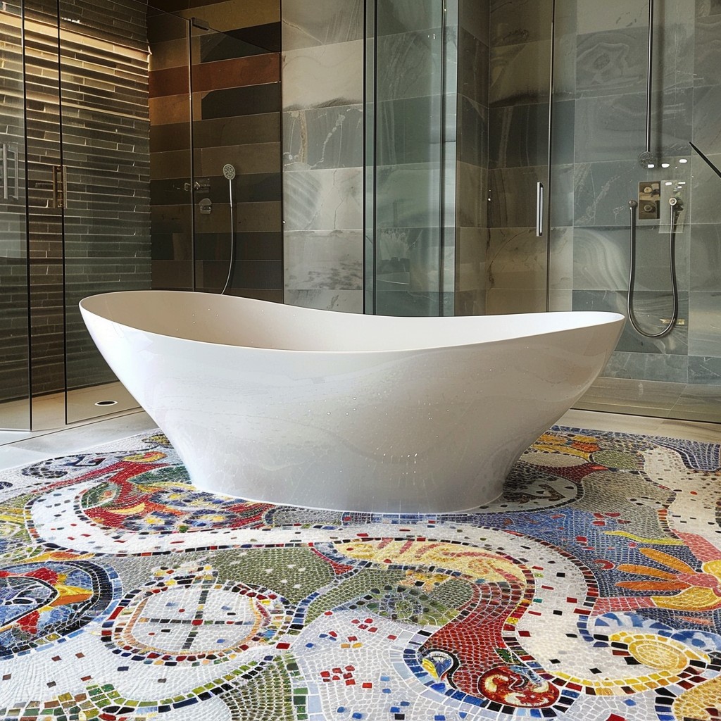 Mosaic Magic - Easy Bathroom Flooring Ideas
