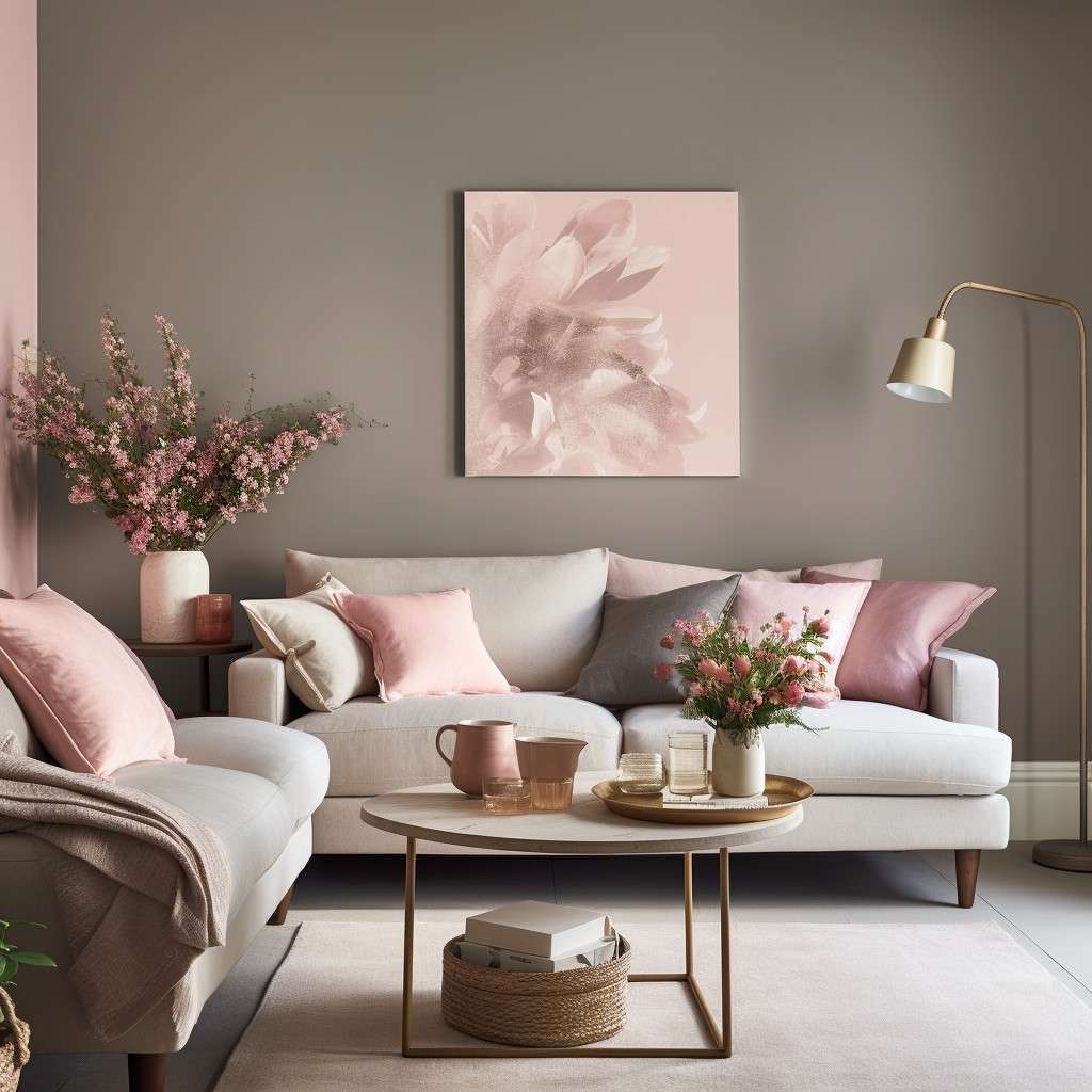 Pair With Warm Neutrals For - Grey And Pink Combination Room