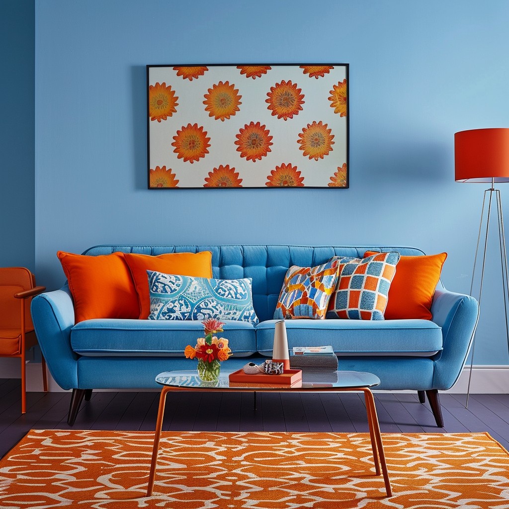 Perfect Receipe of Contrast Colour with Light Blue - Tangerine