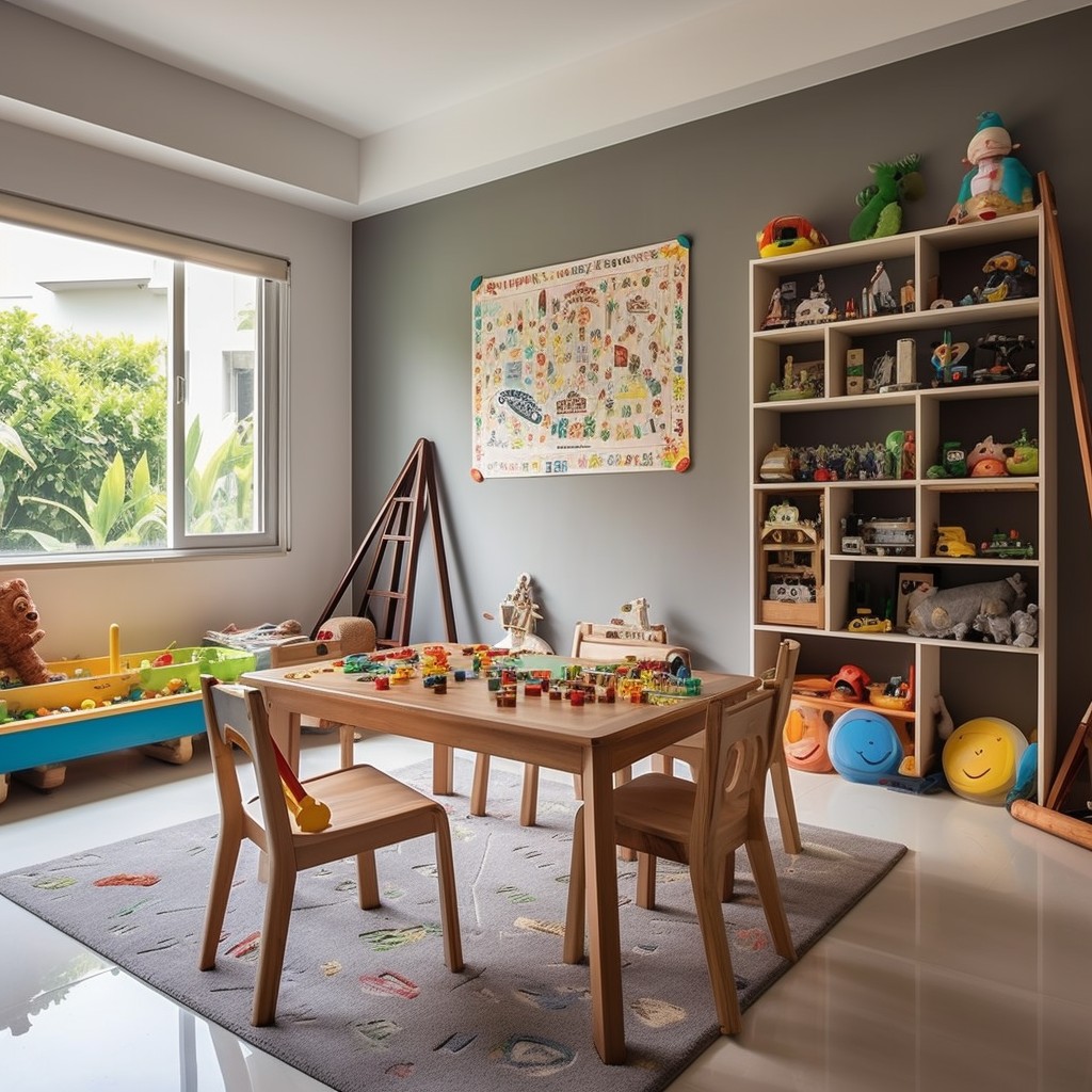 Puzzle and Games Alcove - Interior Design Ideas Kids Playroom