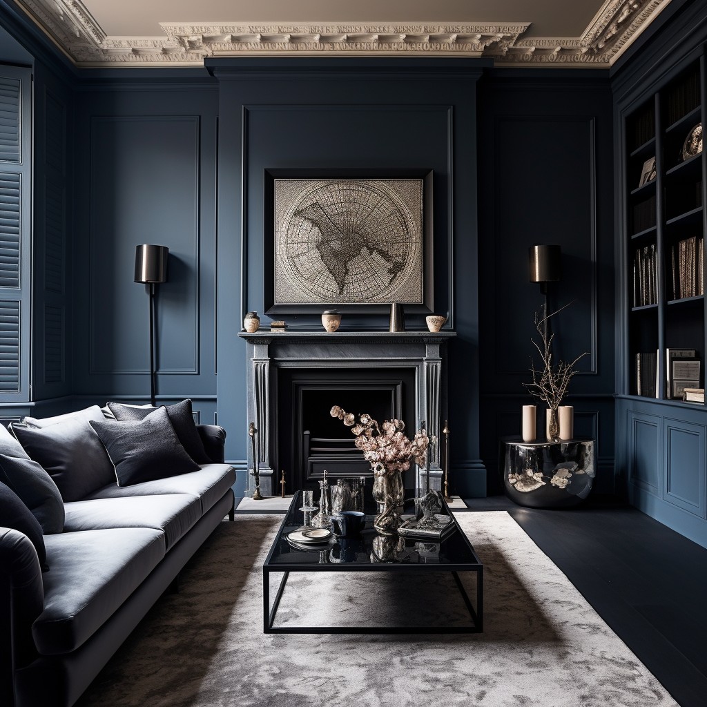 Reimagine Your Haven with Blue and Grey Color Scheme - Midnight Blue and Pearl Grey