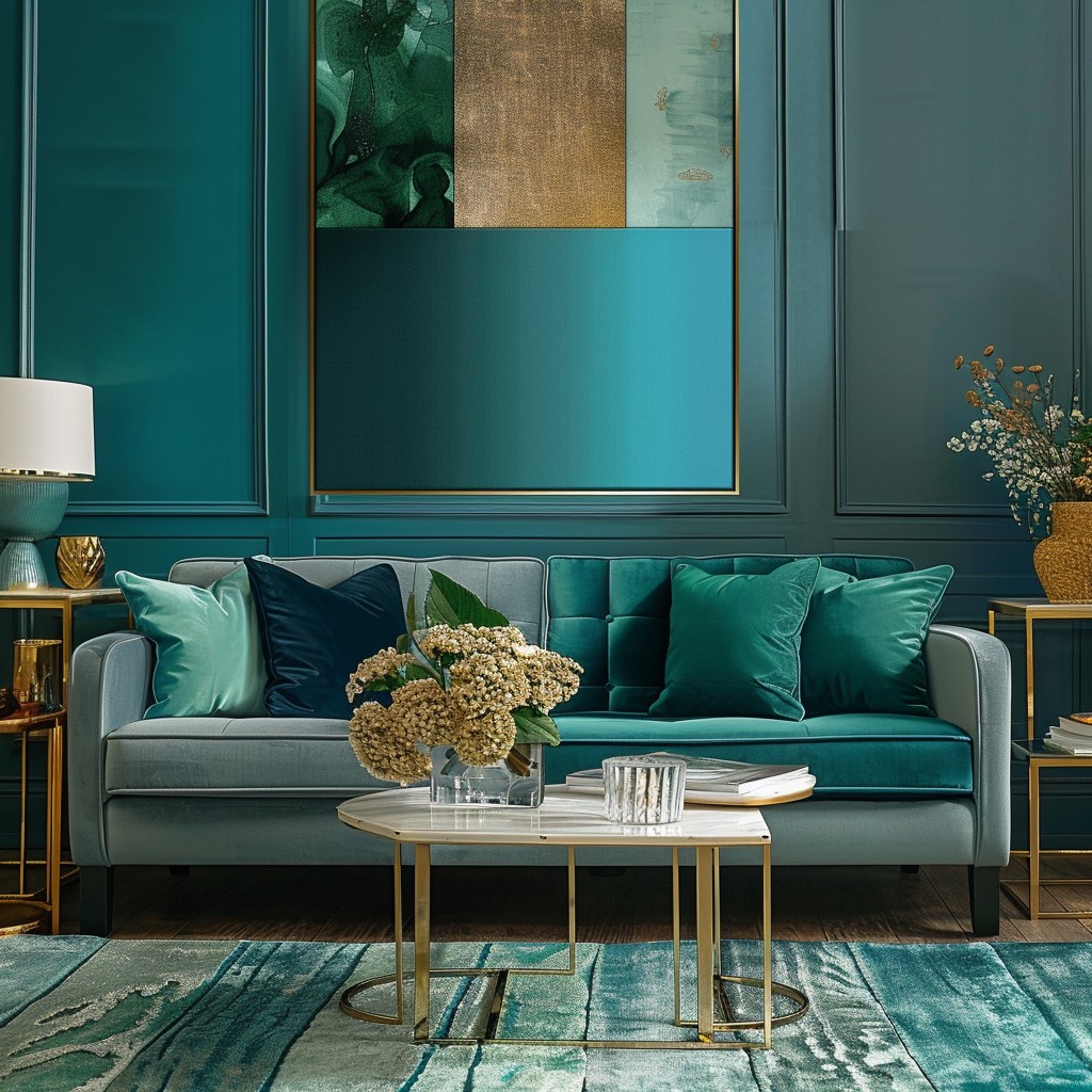 Reinvent Light Blue Wall Colour with Deep - Emerald Green
