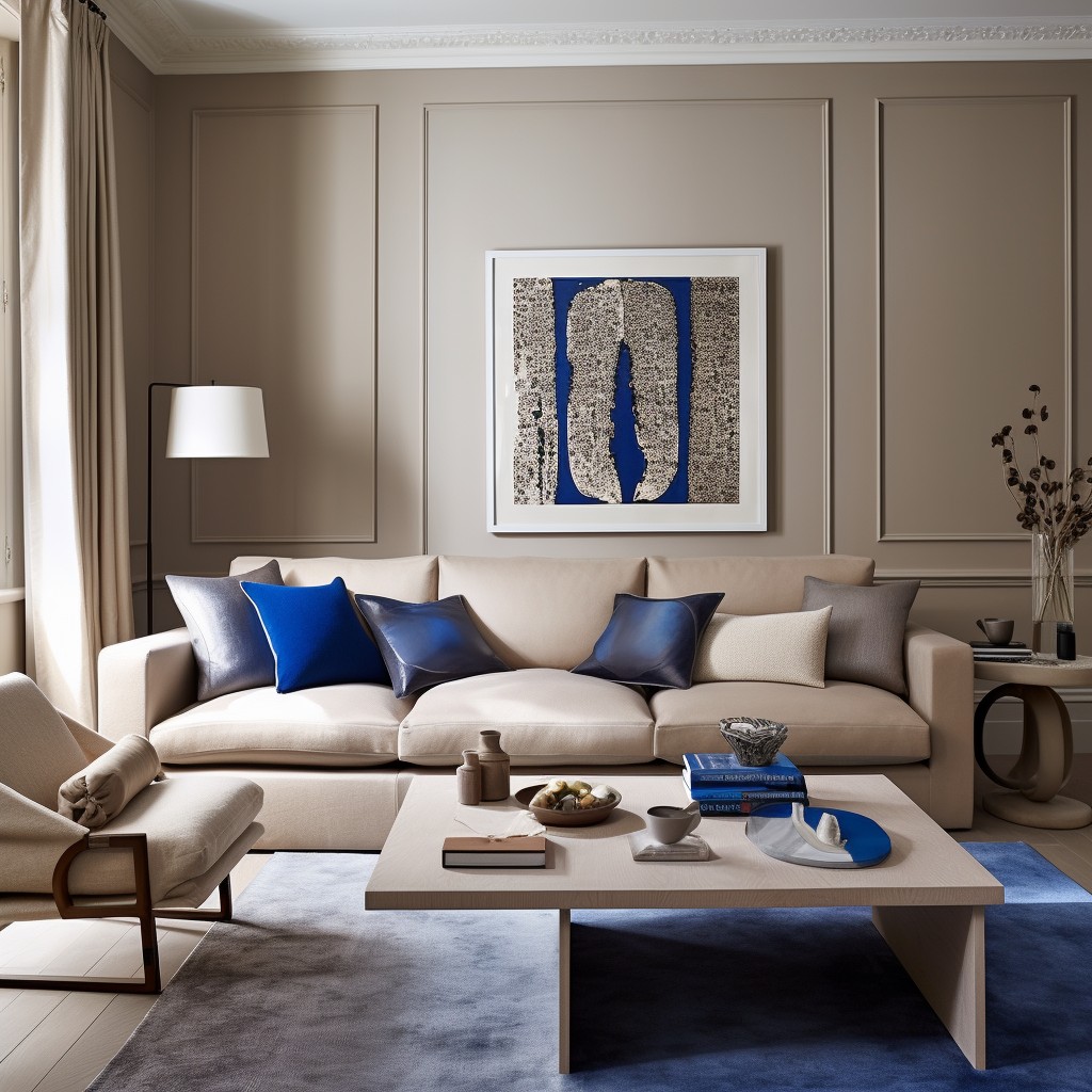 Royal Blue Colour Combination - Dynamic Taupe