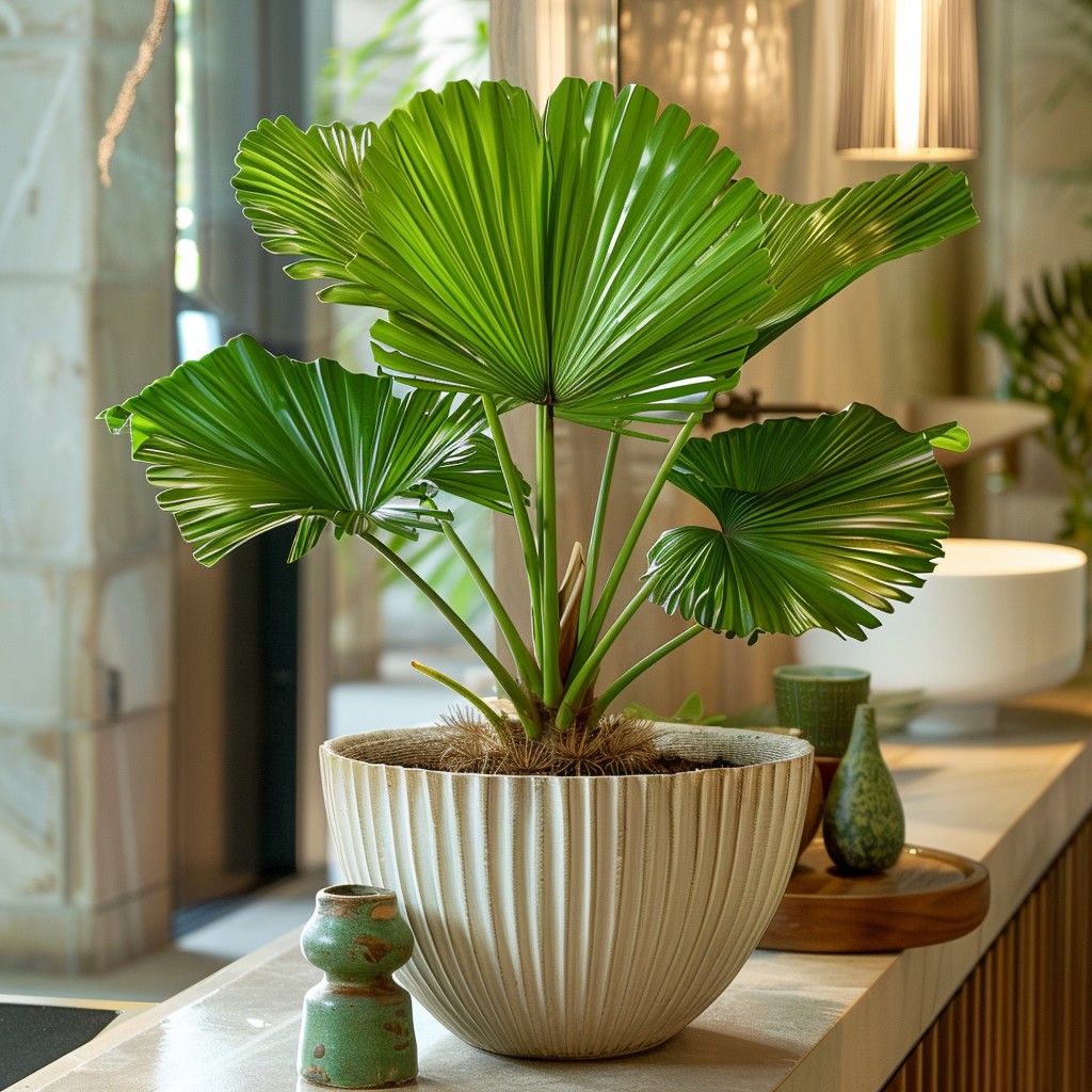 Ruffled Fan Palm - Leaf Indoor Plant