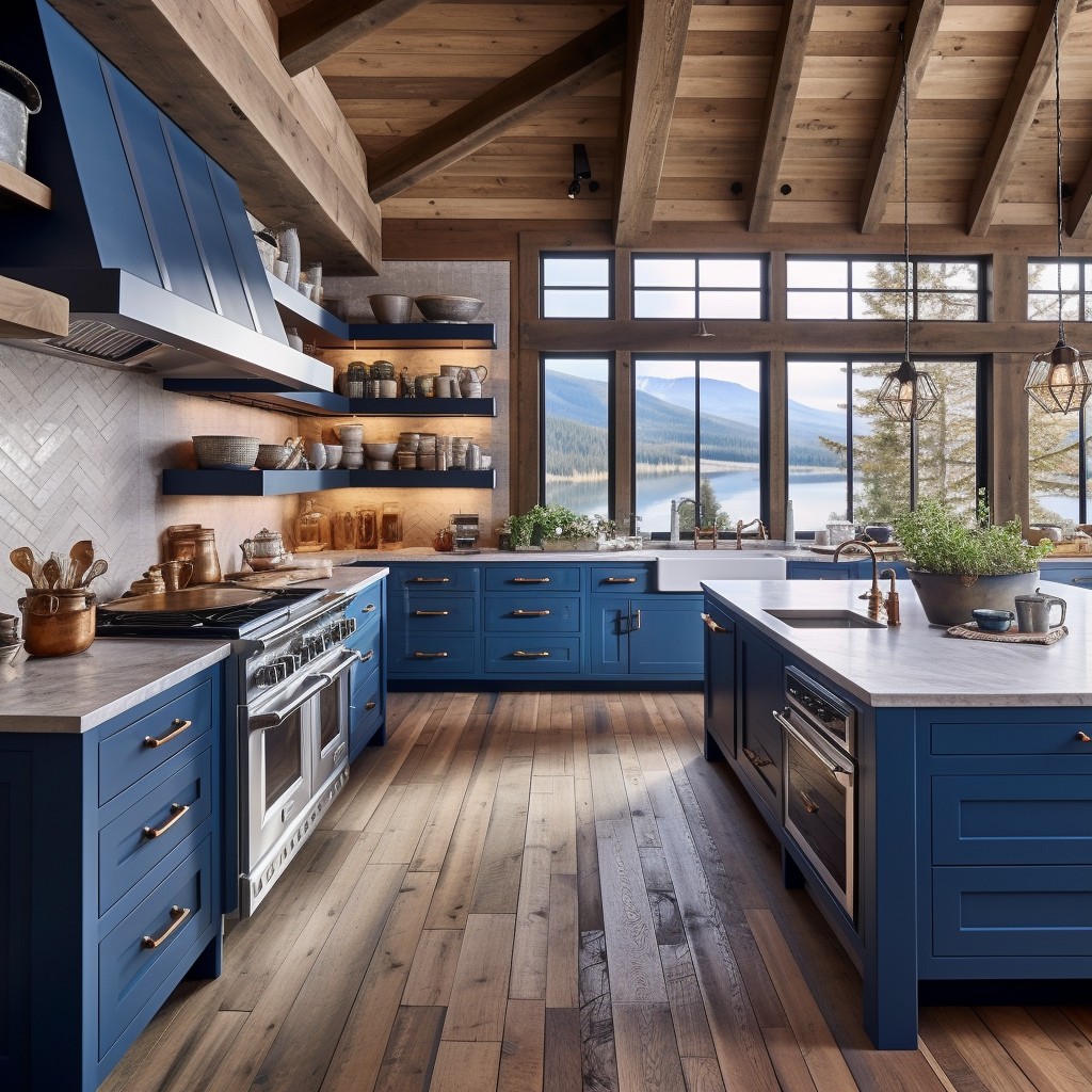 Rustic Colors to Match Royal Blue - Wood Tones