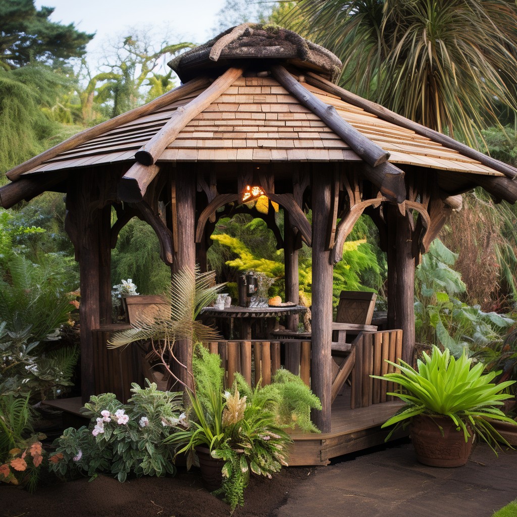 Rustic Retreat - Modern Gazebo Design