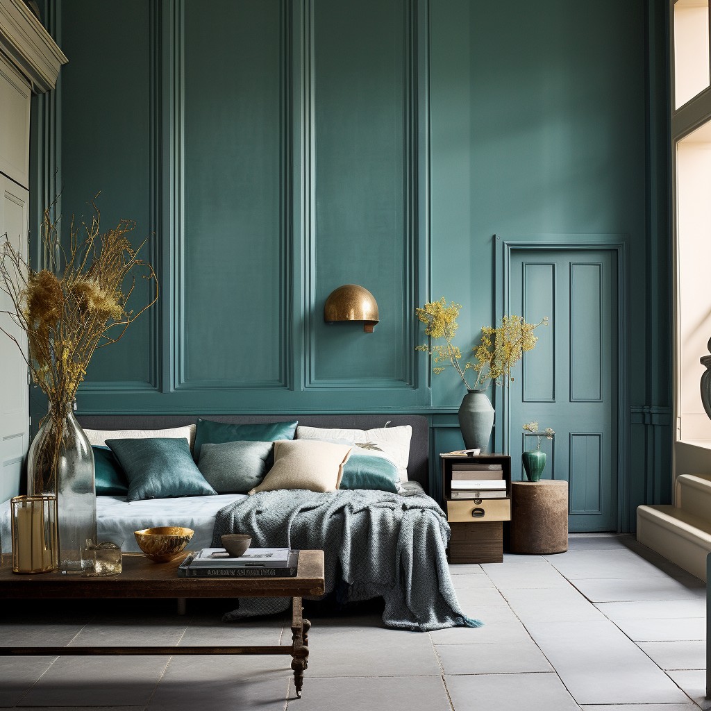 Say Hello to an Inviting Ambience with Blue and Gray Paint Colors - Teal Blue and Dove Grey