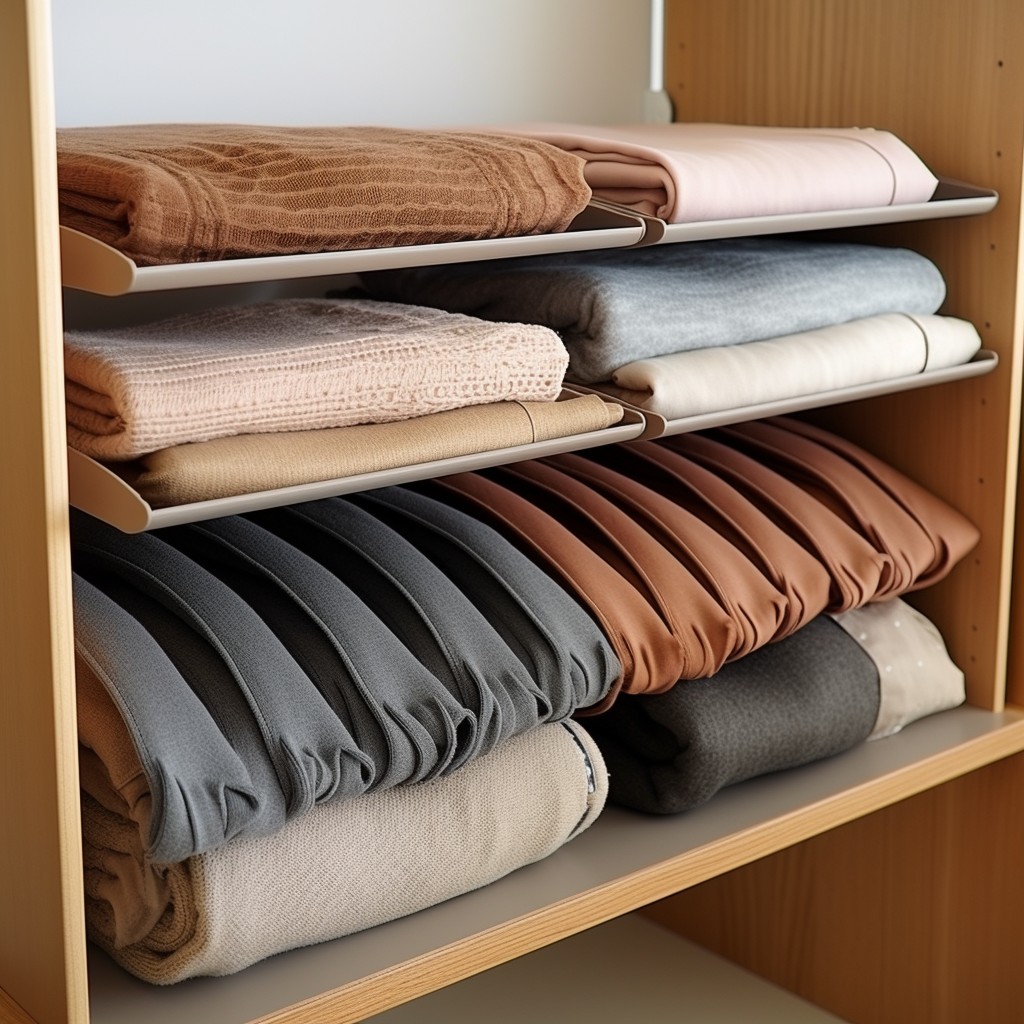 Shelf Dividers for Neat Stacks - Wardrobe Organiser Ideas
