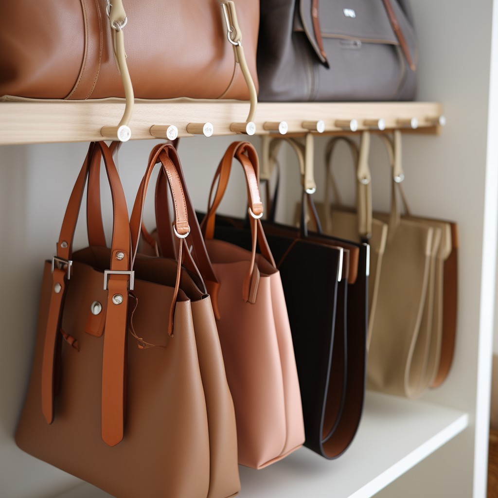 Slide-Out Hooks for Bags - Clothes Storage Ideas