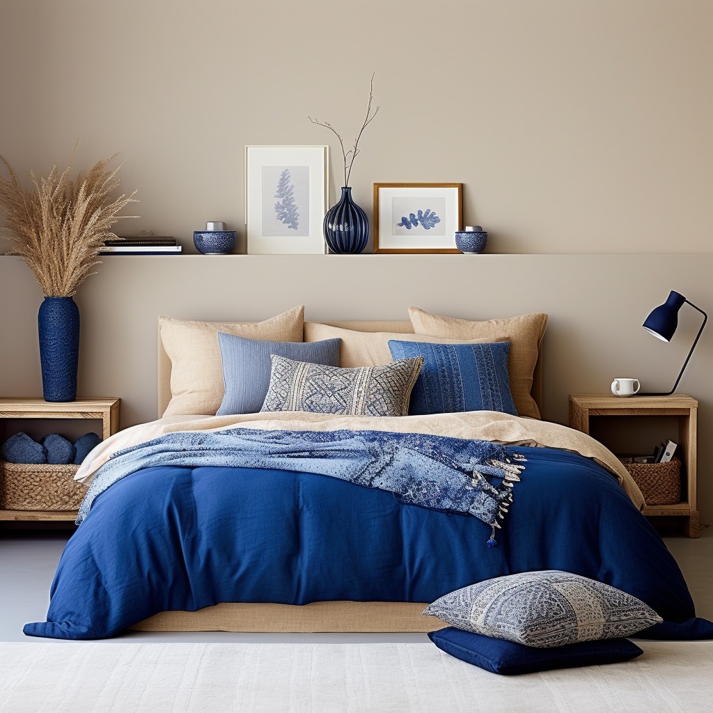 Soothing Harmony of Contrast Colour with Royal Blue - Tan